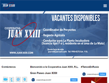 Tablet Screenshot of juan-xxiii.com